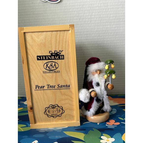 Steinbach Miniature Mini Nutcrackers Pear Tree Santa - Picture 1 of 9